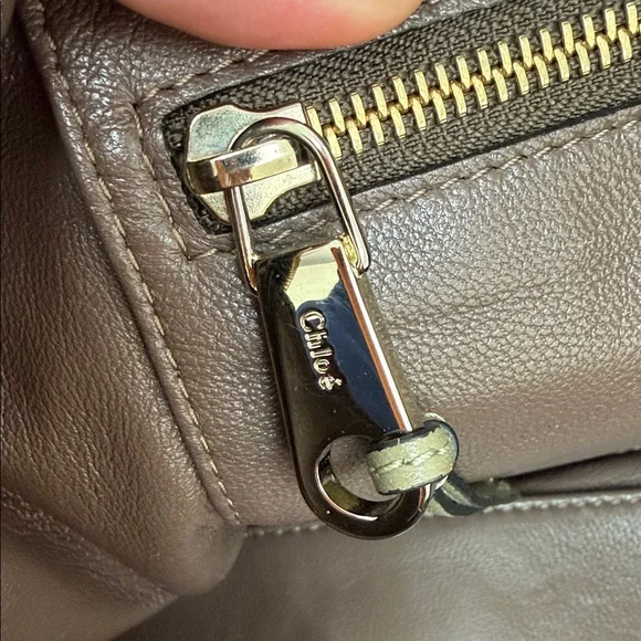 Chloe Taupe Leather Satchel